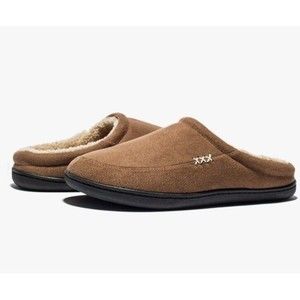 Mens Warm Slip On Sz 47/48 Lined Outdoor Indoor Slipper Memory Foam Suede Plush